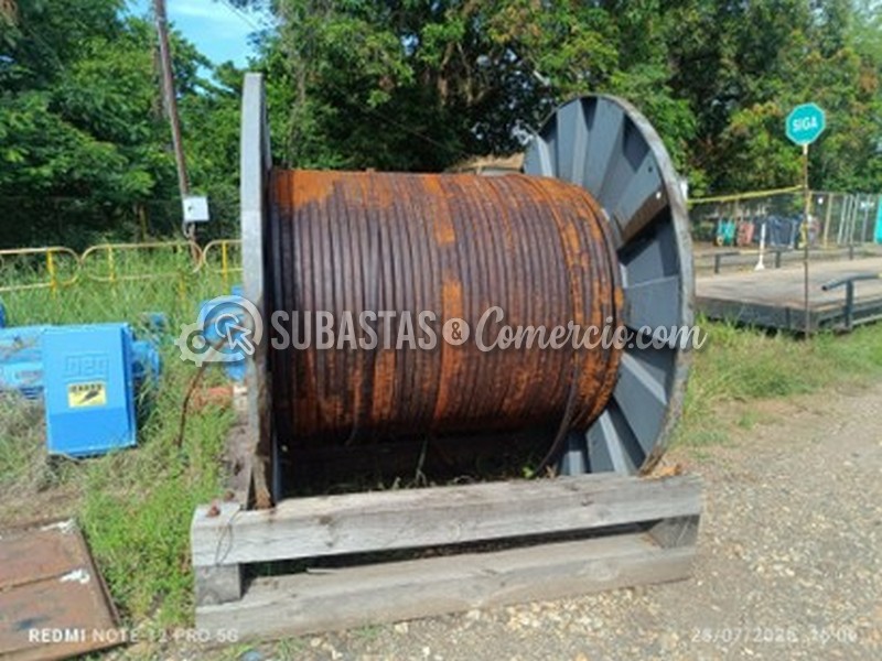 Chatarra en carretes y retales de cable de cobre (5 Carretes) aprox: 1